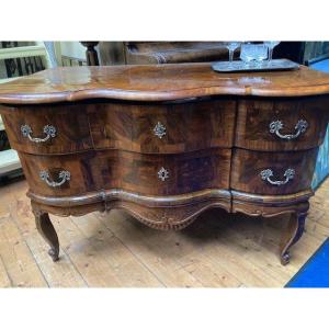 Baroque Chest Of Drawers / Walnut On Oak - Circa 1790 