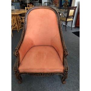 Terakota Baroque Fauteuil Berger - vers 1900