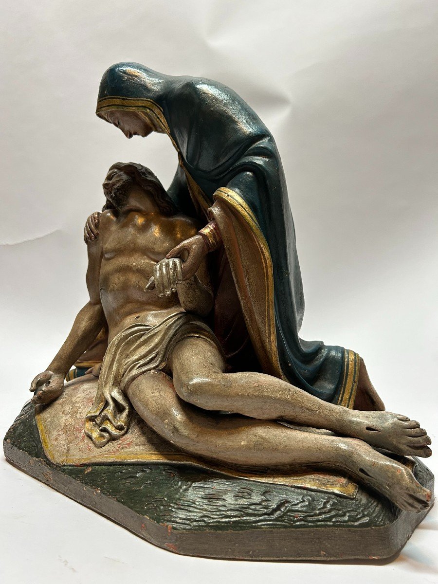 Neo Gothic Sculpture Of A Pieta-photo-3