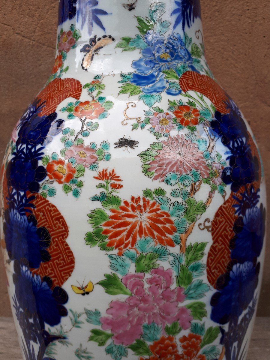 Important Japanese Arita Porcelain Vase With Imari Decor, Japan Nineteenth-photo-2