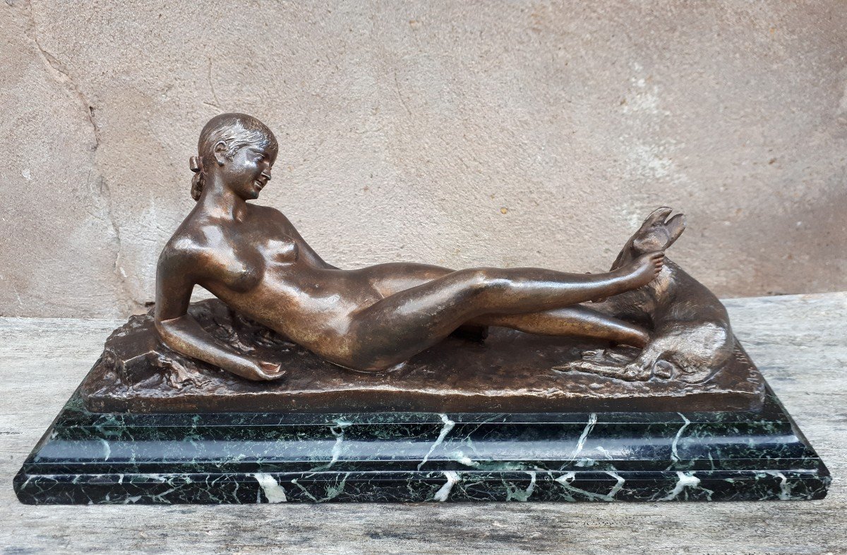 Art Deco Spelter Sculpture, By Ary Bitter