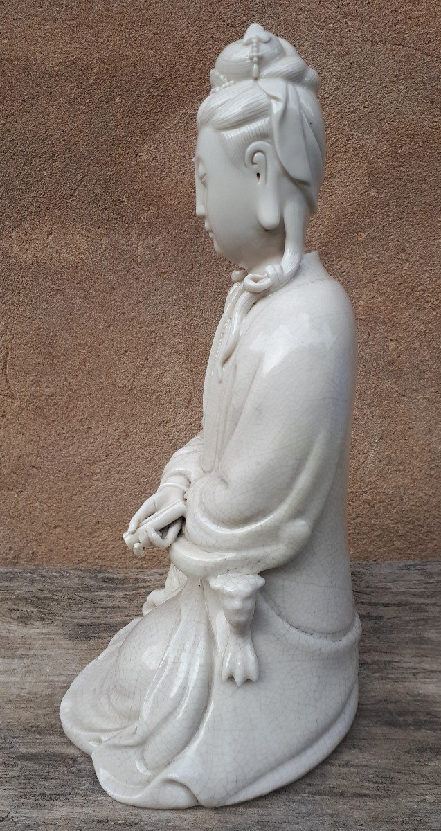 Blanc De Chine Guanyin Sculpture, Qing Dynasty-photo-4