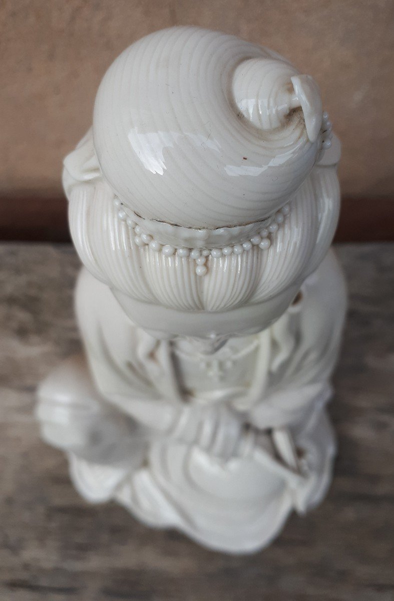 Blanc De Chine Guanyin Sculpture, Qing Dynasty-photo-6