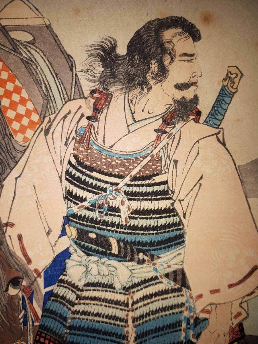 Original Woodblock Print By Tsukioka Yoshitoshi, Meiji Era Japan-photo-1