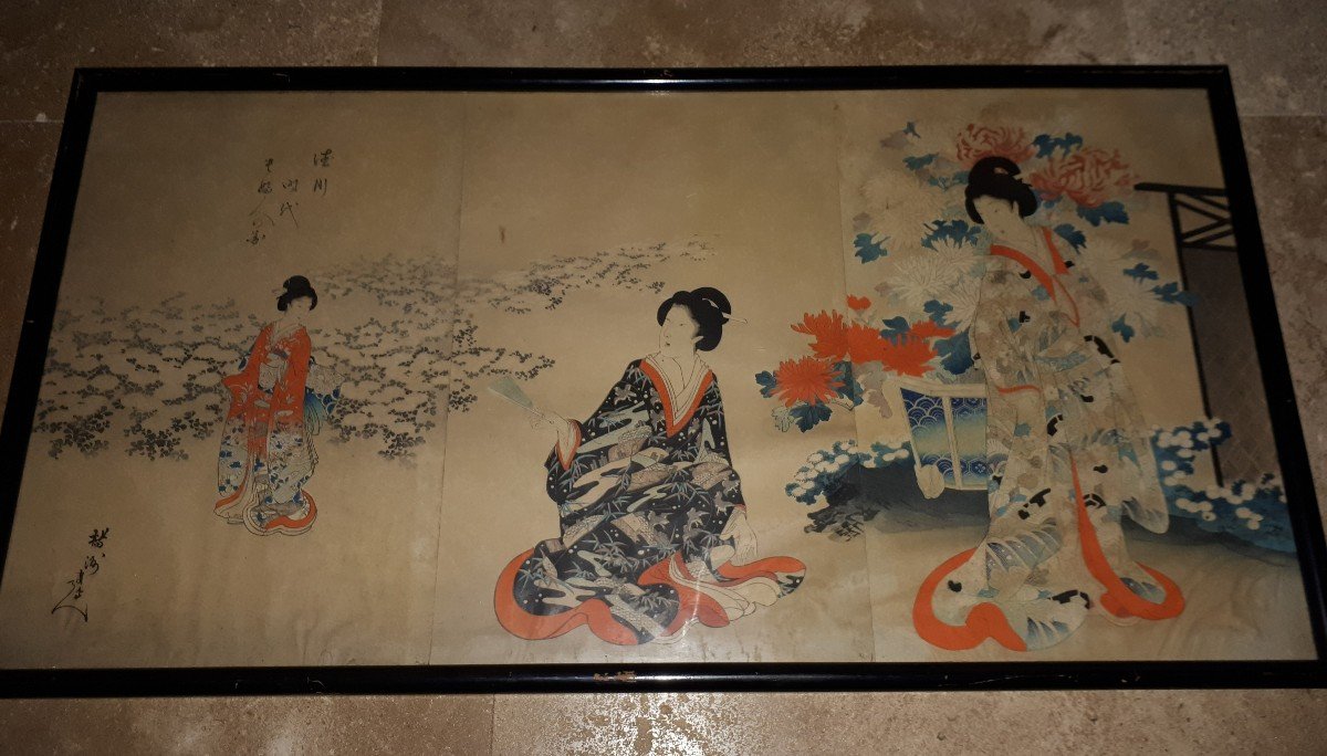 Two Original Woodblock Prints By Chikanobu Yoshu, Japan Meiji Era-photo-5