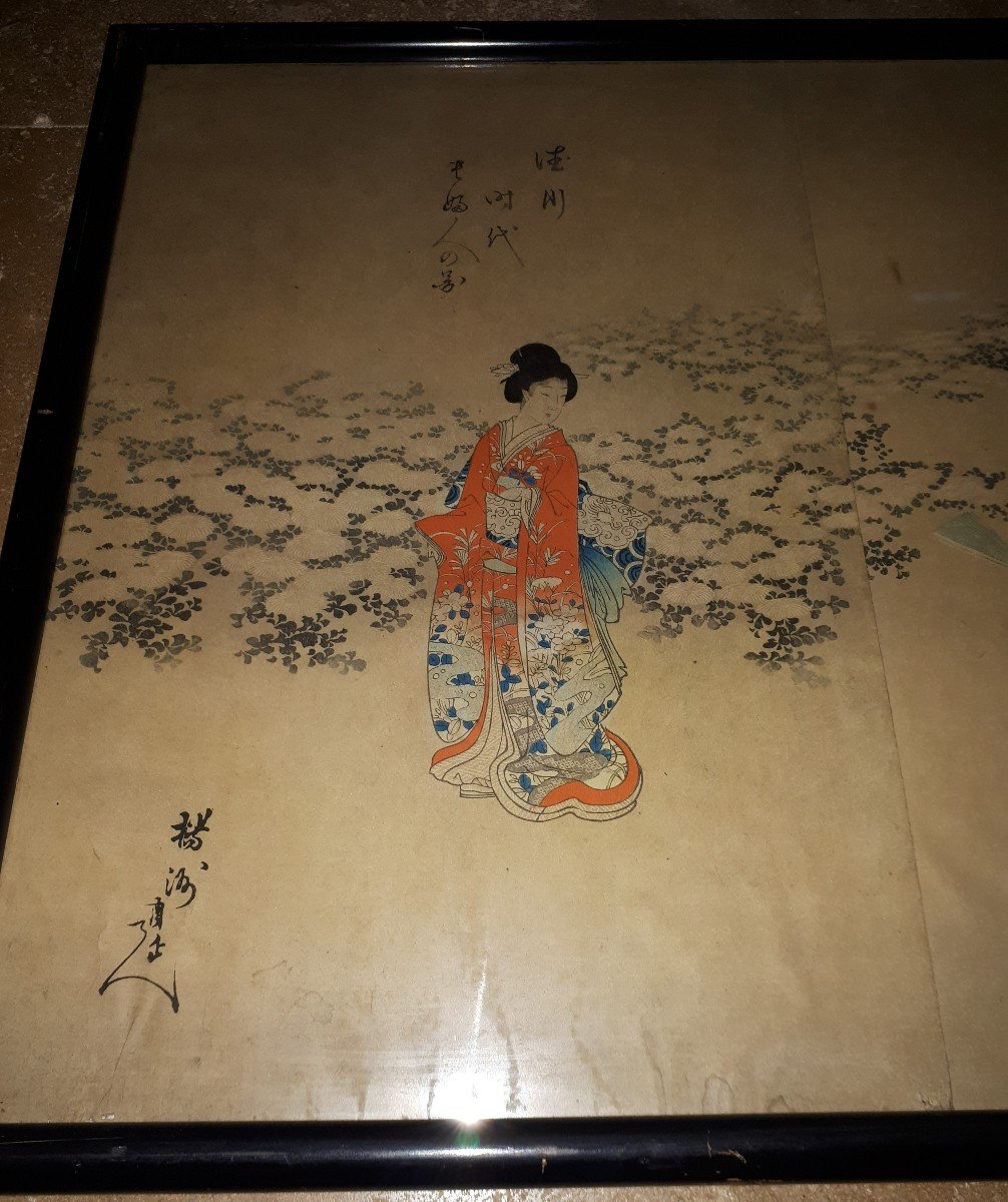 Two Original Woodblock Prints By Chikanobu Yoshu, Japan Meiji Era-photo-6