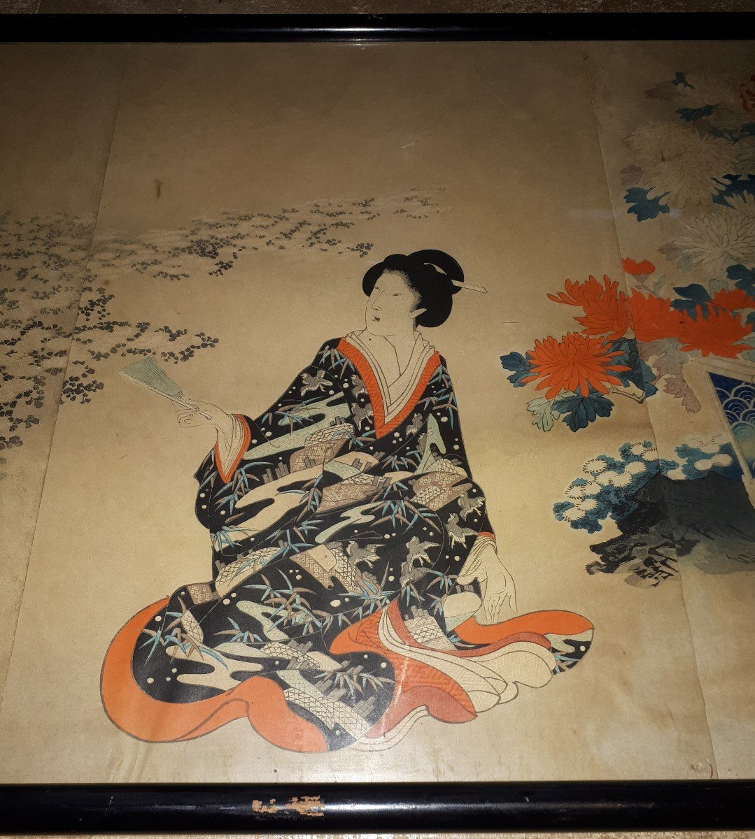 Two Original Woodblock Prints By Chikanobu Yoshu, Japan Meiji Era-photo-7