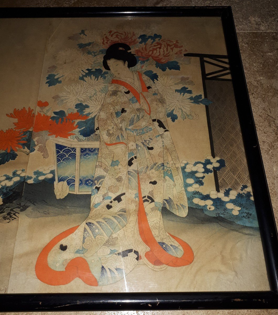 Two Original Woodblock Prints By Chikanobu Yoshu, Japan Meiji Era-photo-8