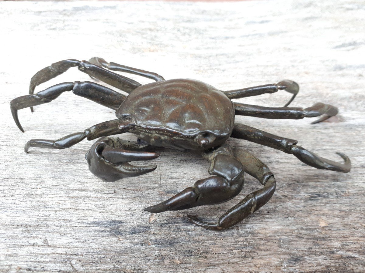 Jizai Okimono Représentant Un Crabe, Japon ère Meiji