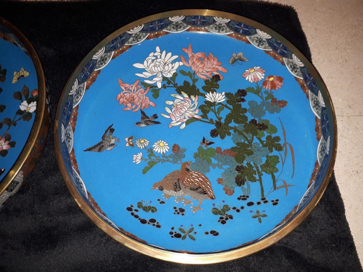 Large Japanese Round Cloisonné Enamel Box, Meiji Era Japan-photo-1