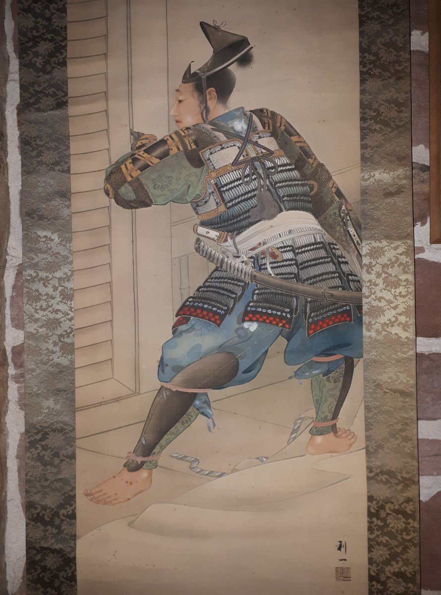 Japanese Hanging Scroll (kakejiku), Meiji Period Japan-photo-4