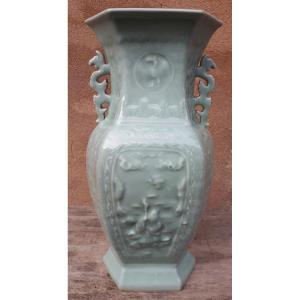 Chinese Celadon Vase (green Porcelain), China Daoguang Period