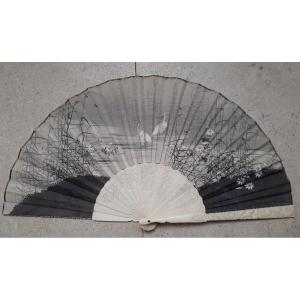 Japanese Silk Fan, Meiji Era Japan