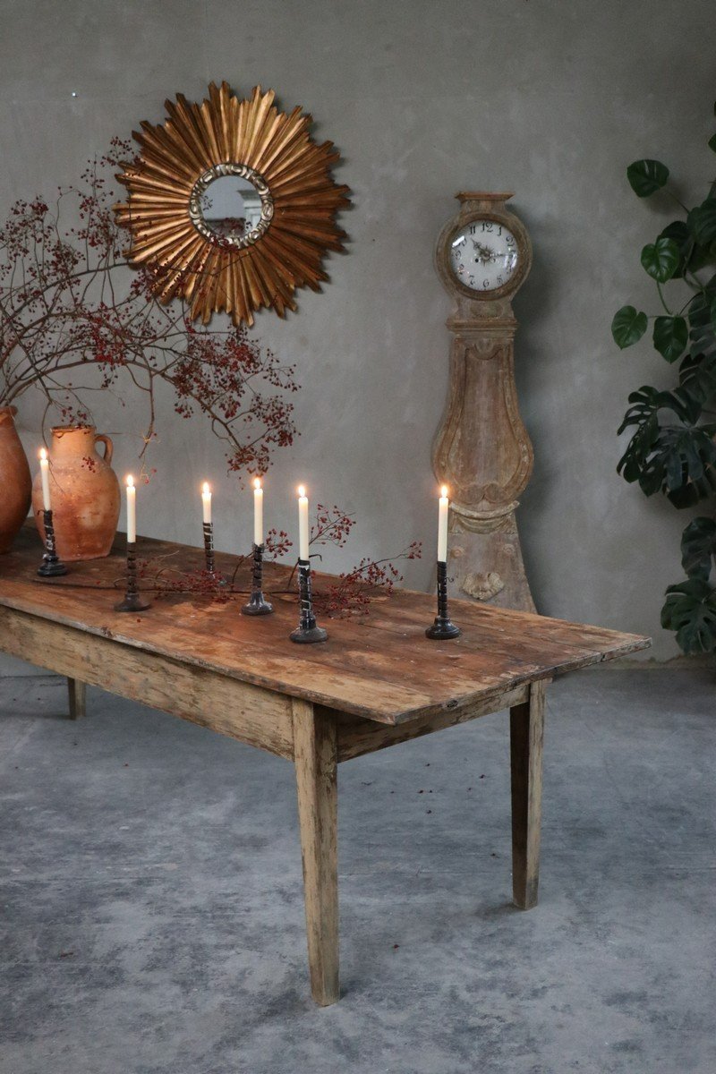 Large Swedish Farmhouse Table-photo-4