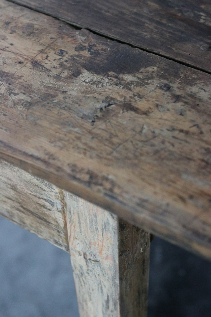 Large Swedish Farmhouse Table-photo-4