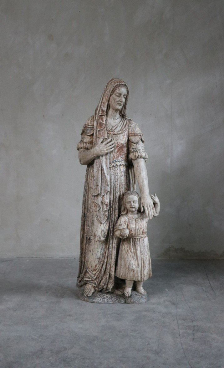 Statue St Anne Et Marie