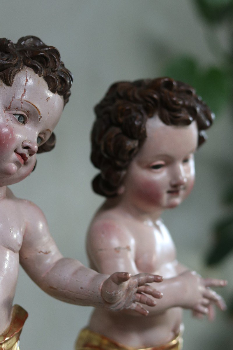 Pair Of Neapolitan Child Statues -photo-4