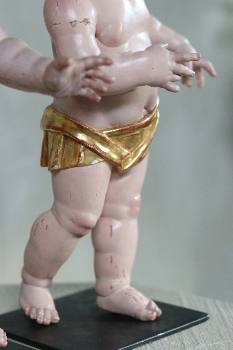 Pair Of Neapolitan Child Statues -photo-1