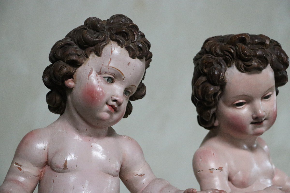 Pair Of Neapolitan Child Statues -photo-3