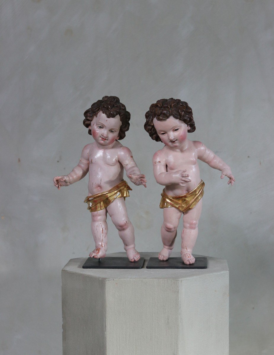 Pair Of Neapolitan Child Statues 