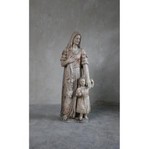 Statue Of St. Anne And Mary