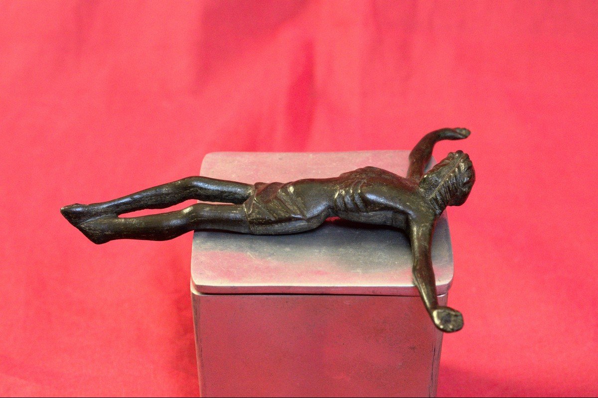 Bronze Christ - Corpus Christi - Crucifix - 15th Century 15 - Haute Epoque-photo-2