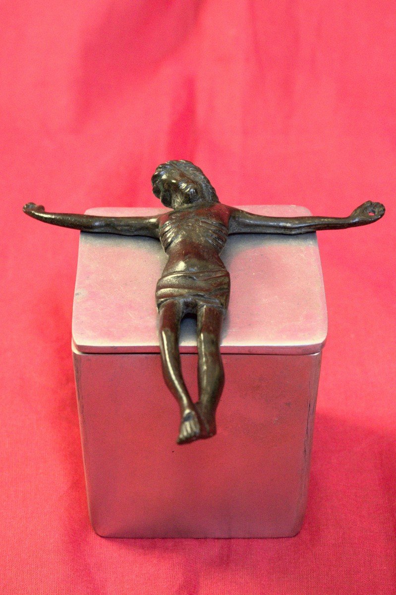 Bronze Christ - Corpus Christi - Crucifix - 15th Century 15 - Haute Epoque-photo-3