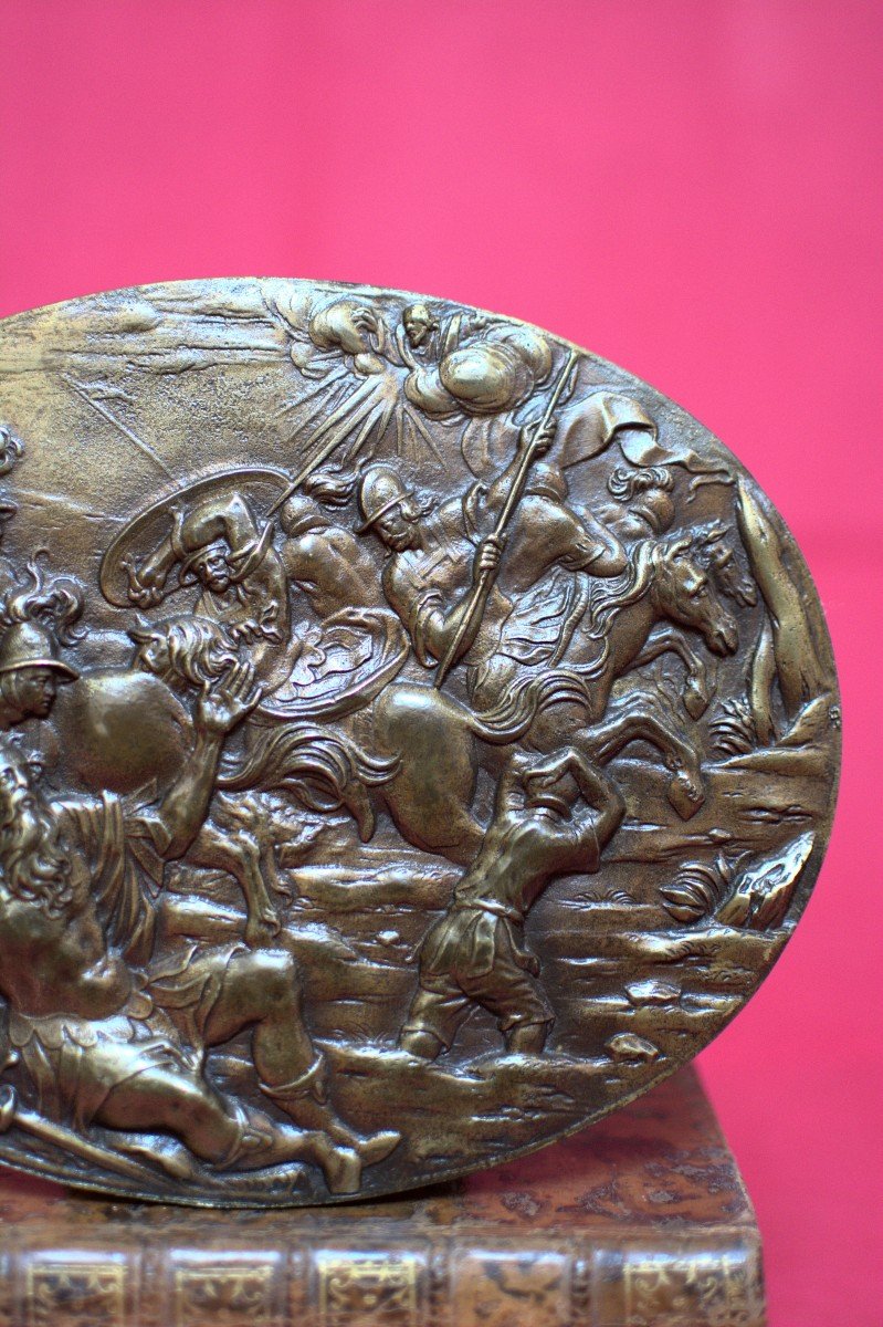 Large Bronze Plaquette  - The Conversion Of Saint Paul - 17th Century - Haute Epoque 17-photo-4