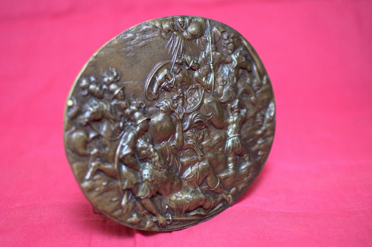 Large Bronze Plaquette  - The Conversion Of Saint Paul - 17th Century - Haute Epoque 17-photo-4