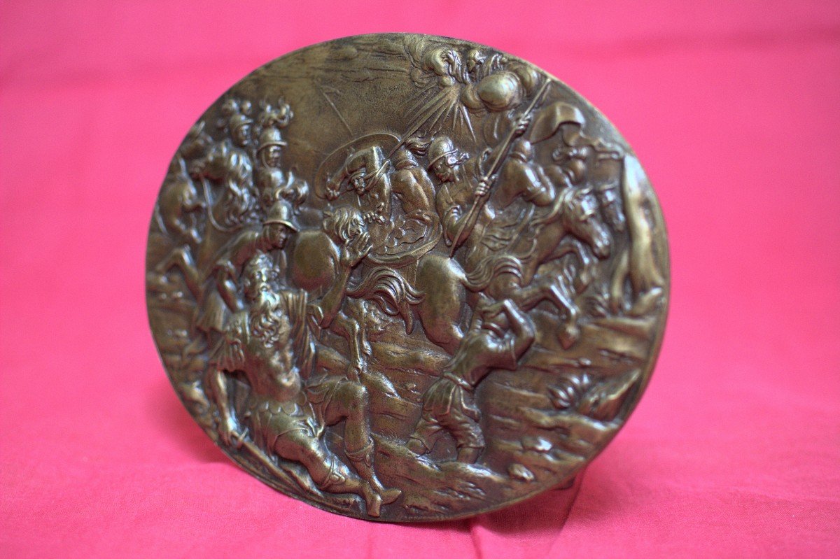 Large Bronze Plaquette  - The Conversion Of Saint Paul - 17th Century - Haute Epoque 17-photo-5