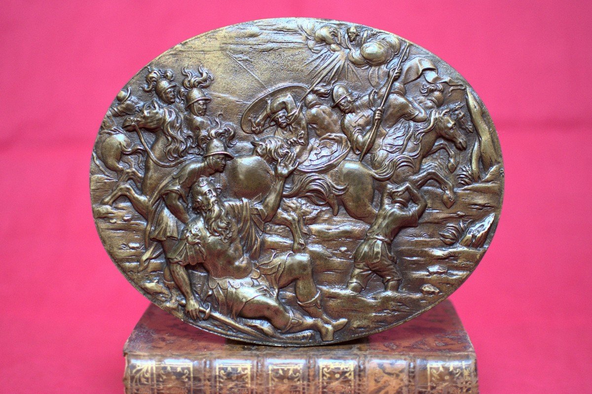 Large Bronze Plaquette  - The Conversion Of Saint Paul - 17th Century - Haute Epoque 17