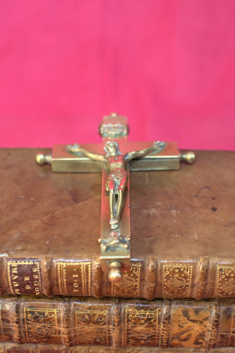 Croix Reliquaire En Bronze - Avec Cachet Episcopal - Reliques -  XIXe 19e Siècle 19 Religieux-photo-5