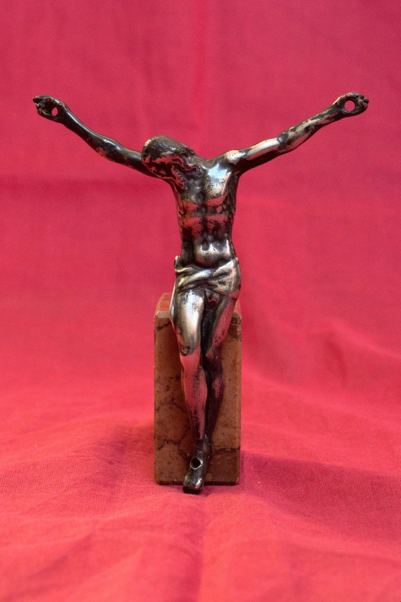 Christ Crucifix - Corpus Christi - Sterling Silver - Italy - 17th Century - Haute Epoque 17-photo-2