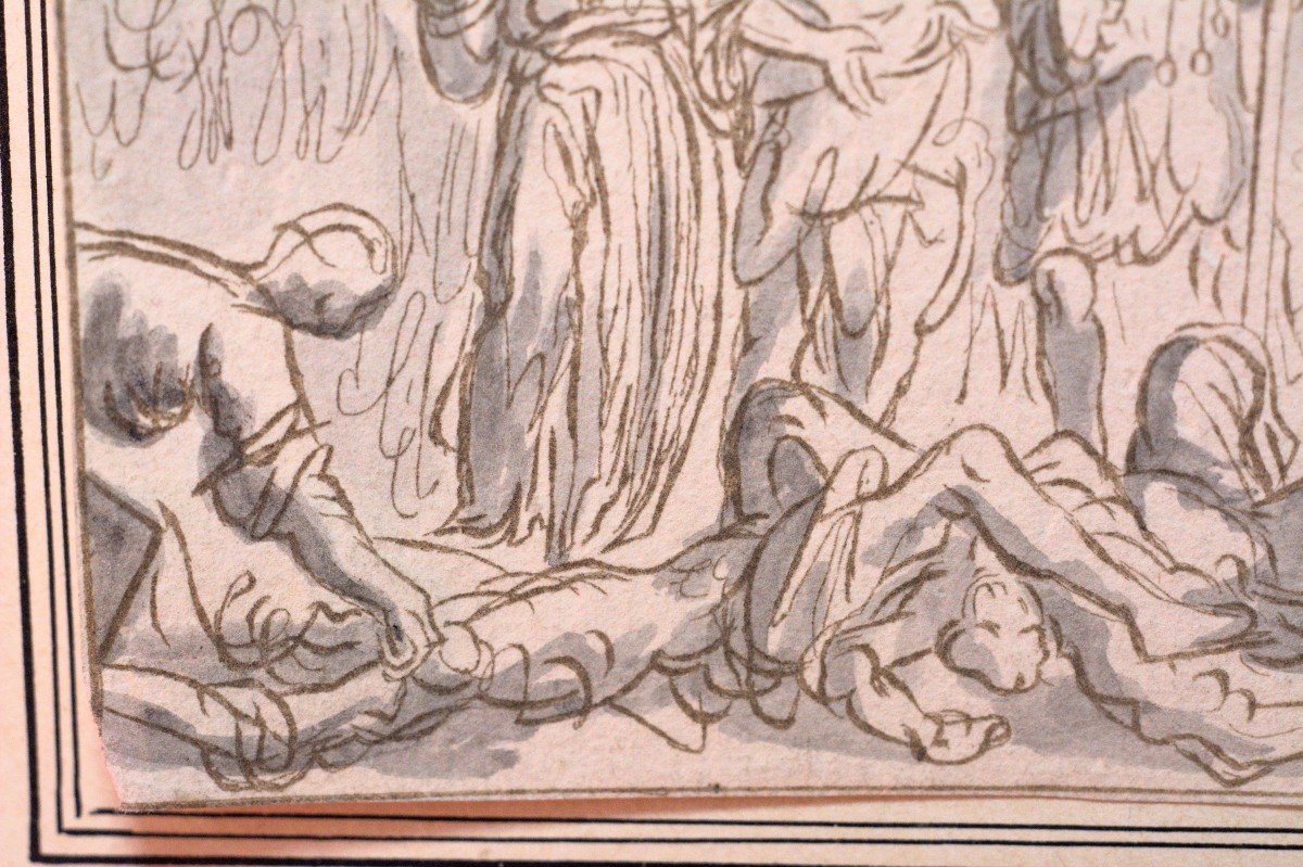 Ink Drawing - Ernst Bagelaar - The Martyrdom Of Felicitas & Her Seven Sons - 1805 19th Century-photo-3