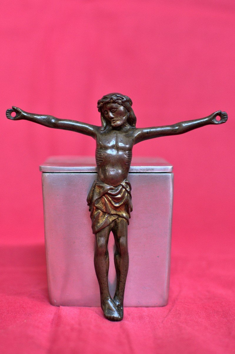 Christ à Six Doigts - Crucifix - Corpus Christi - Bronze - XVe 15e Siècle Haute Epoque 15