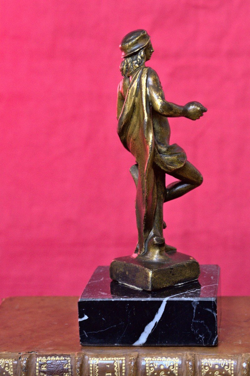 Statuette Mercure ou Hermès - Bronze Doré - XVIIe 17e Siècle Haute Epoque 17-photo-3