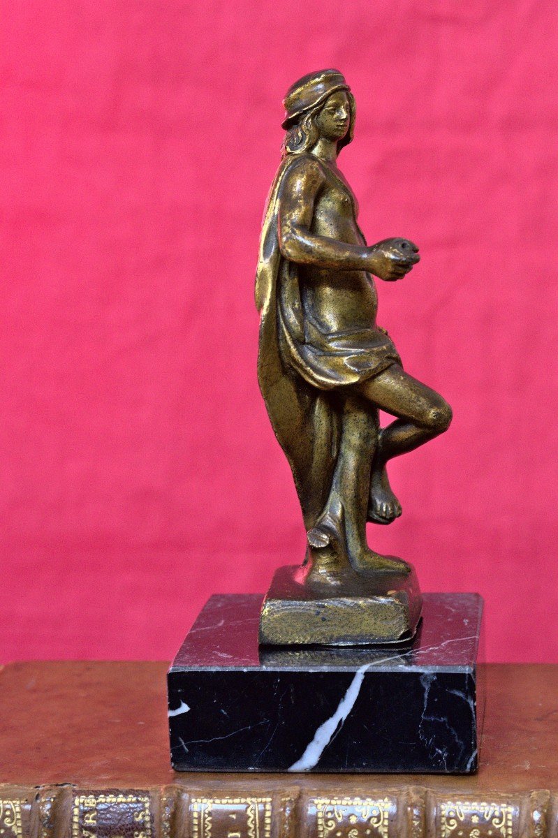 Statuette Mercure ou Hermès - Bronze Doré - XVIIe 17e Siècle Haute Epoque 17-photo-4