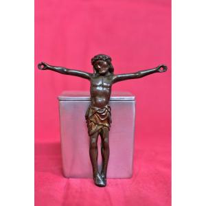 Christ With Six Fingers - Crucifix - Corpus Christi - Bronze - 15th Century Haute Epoque 15