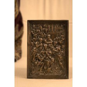 Bronze Plaquette - Adoration Of The Magi - 16th Century - Haute Epoque