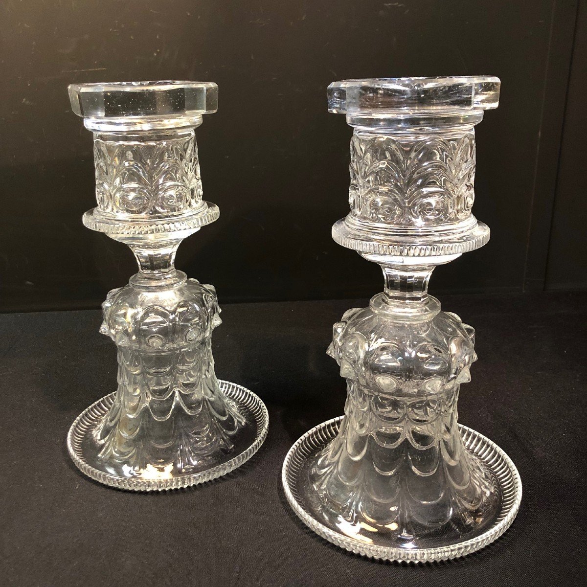 Paire de vases Médicis en cristal d'époque Charles X-photo-2