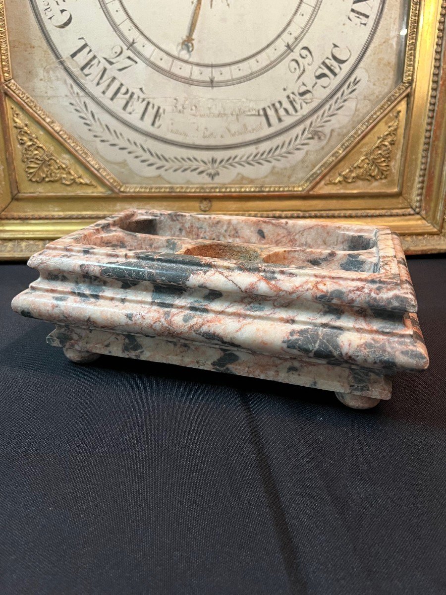 18th Century Marble Inkwell-photo-2