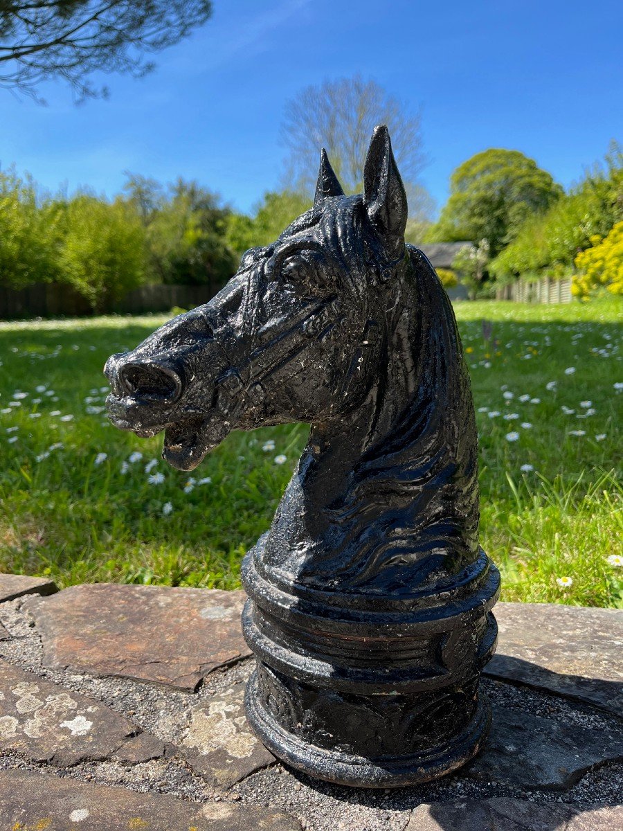 Cast Iron Bust Of Horse-photo-1