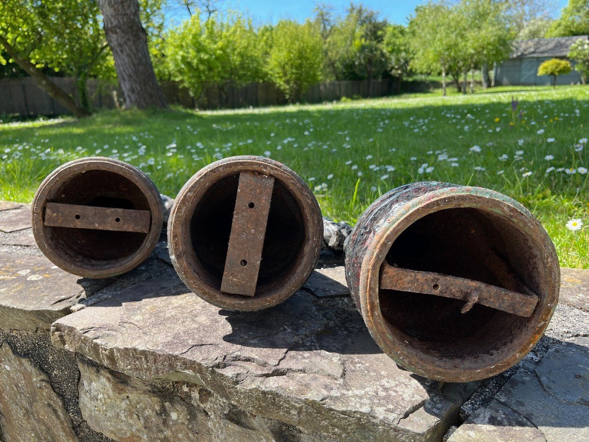 Three Cast Iron Busts Of Horses-photo-3