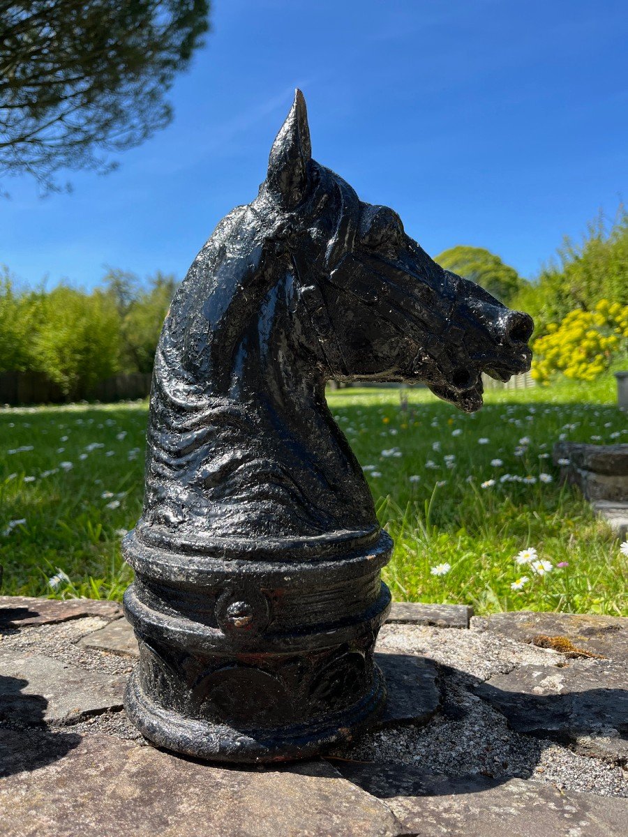 Cast Iron Bust Of Horse