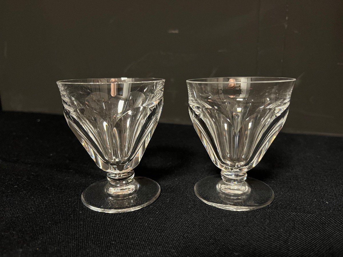 2 verres en cristal de Baccarat, modèle Talleyrand