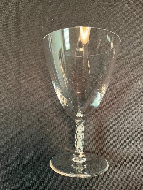 5 Crystal Water Glasses "lalique France", Guebwiller Model-photo-2