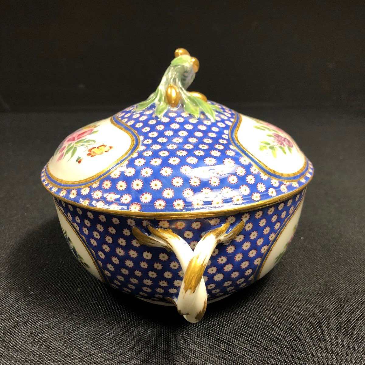 Covered Bowl In Sèvres Porcelain, 18th Century-photo-3