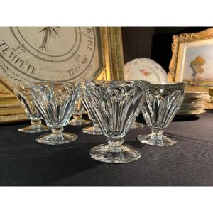 8 grands verres à eau en cristal de Baccarat, modèle Talleyrand