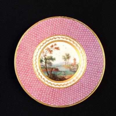 Soucoupe de tasse litron en porcelaine de Sèvres