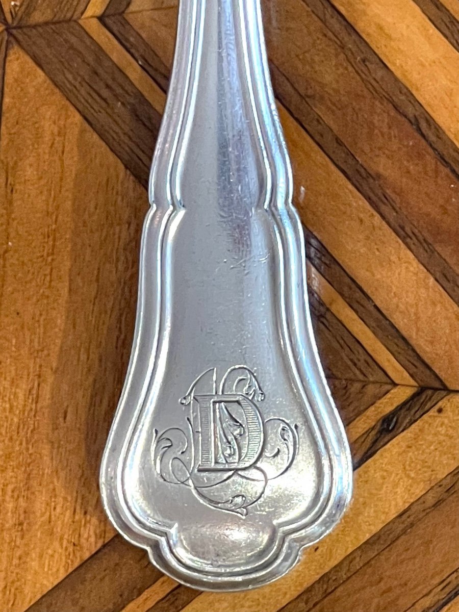 Silver Serving Spoon Minerva Filet Contours-photo-3